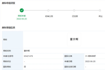 新東方網(wǎng)紅主播“董宇輝”商標(biāo)被搶注？真的假的