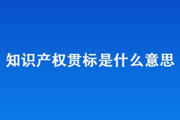 知識產(chǎn)權(quán)貫標(biāo)是什么意思？有什么用？