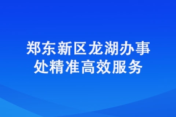 鄭東新區(qū)龍湖辦事處精準高效服務
