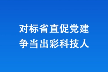 對標(biāo)省直促黨建 爭當(dāng)出彩科技人