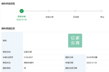 華為技術(shù)有限公司申請注冊“億家云商”商標(biāo)