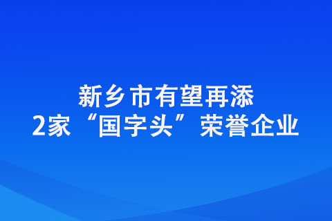 新鄉(xiāng)市有望再添2家“國字頭”榮譽(yù)企業(yè)