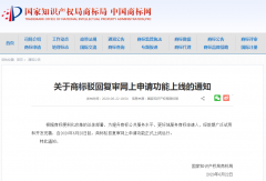 6月28日起！商標(biāo)駁回復(fù)審網(wǎng)上申請功能正式上線